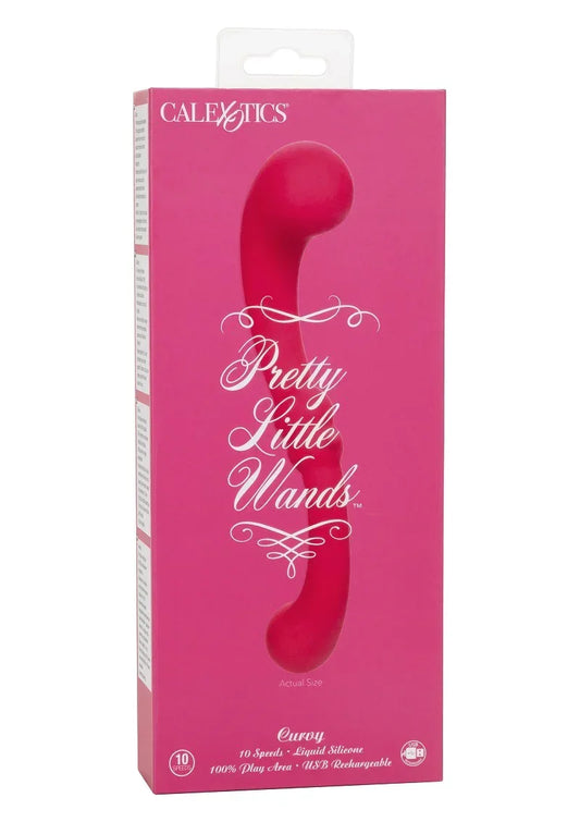 Pretty Little Wands Curvy vibrator by CalExotics - Happytoys Sexshop: online sex shop for Feeling Happy & Easy 😊 - Discreet geleverd