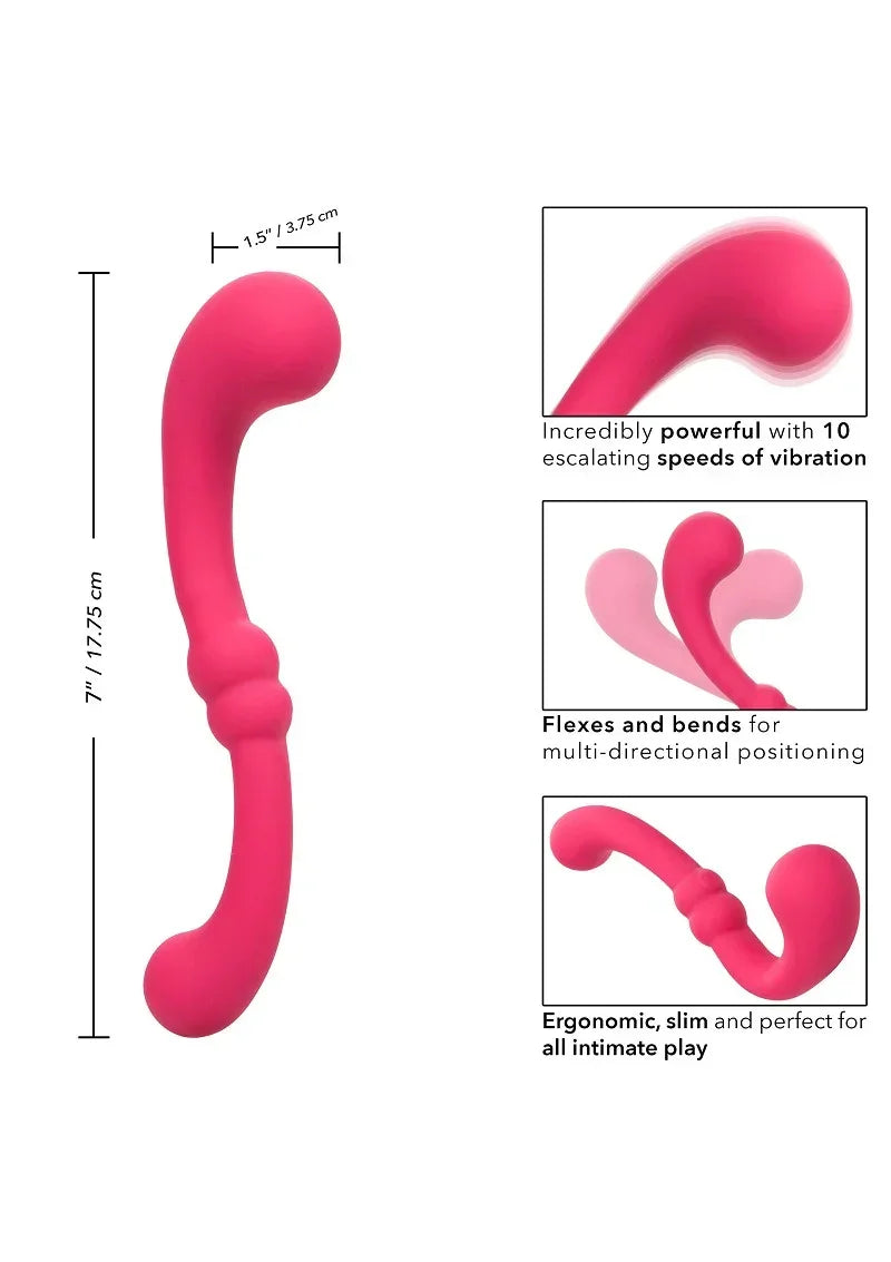 Pretty Little Wands Curvy vibrator by CalExotics - Happytoys Sexshop: online sex shop for Feeling Happy & Easy 😊 - Discreet geleverd