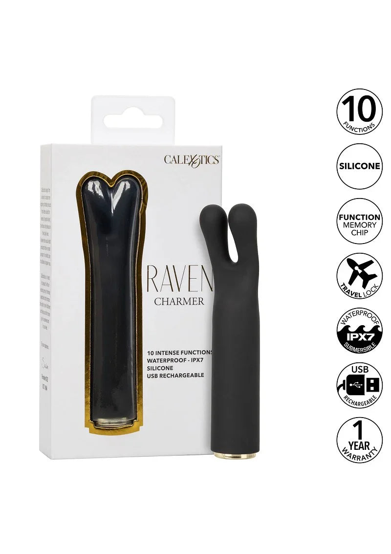 Raven Charmer Massager by CalExotics - Happytoys Sexshop: online sex shop for Feeling Happy & Easy 😊 - Discreet geleverd
