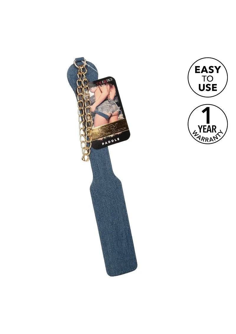 Ride 'em Premium Denim Collection Paddle by CalExotics - Happytoys Sexshop: online sex shop for Feeling Happy & Easy 😊 - Discreet geleverd