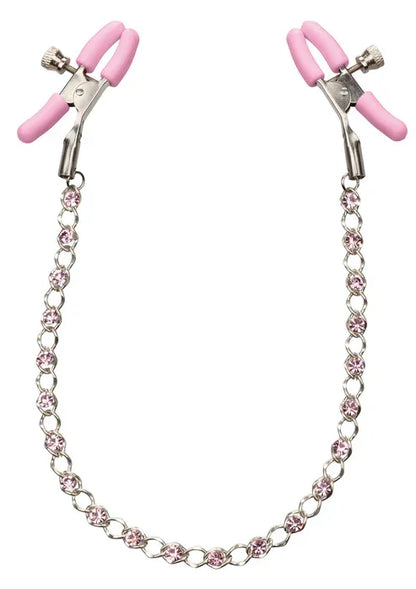 Crystal Chain Nipple Clamps by CalExotics - Happytoys Sexshop: online sex shop for Feeling Happy & Easy 😊 - Discreet geleverd