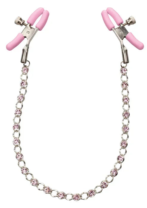 Crystal Chain Nipple Clamps by CalExotics - Happytoys Sexshop: online sex shop for Feeling Happy & Easy 😊 - Discreet geleverd