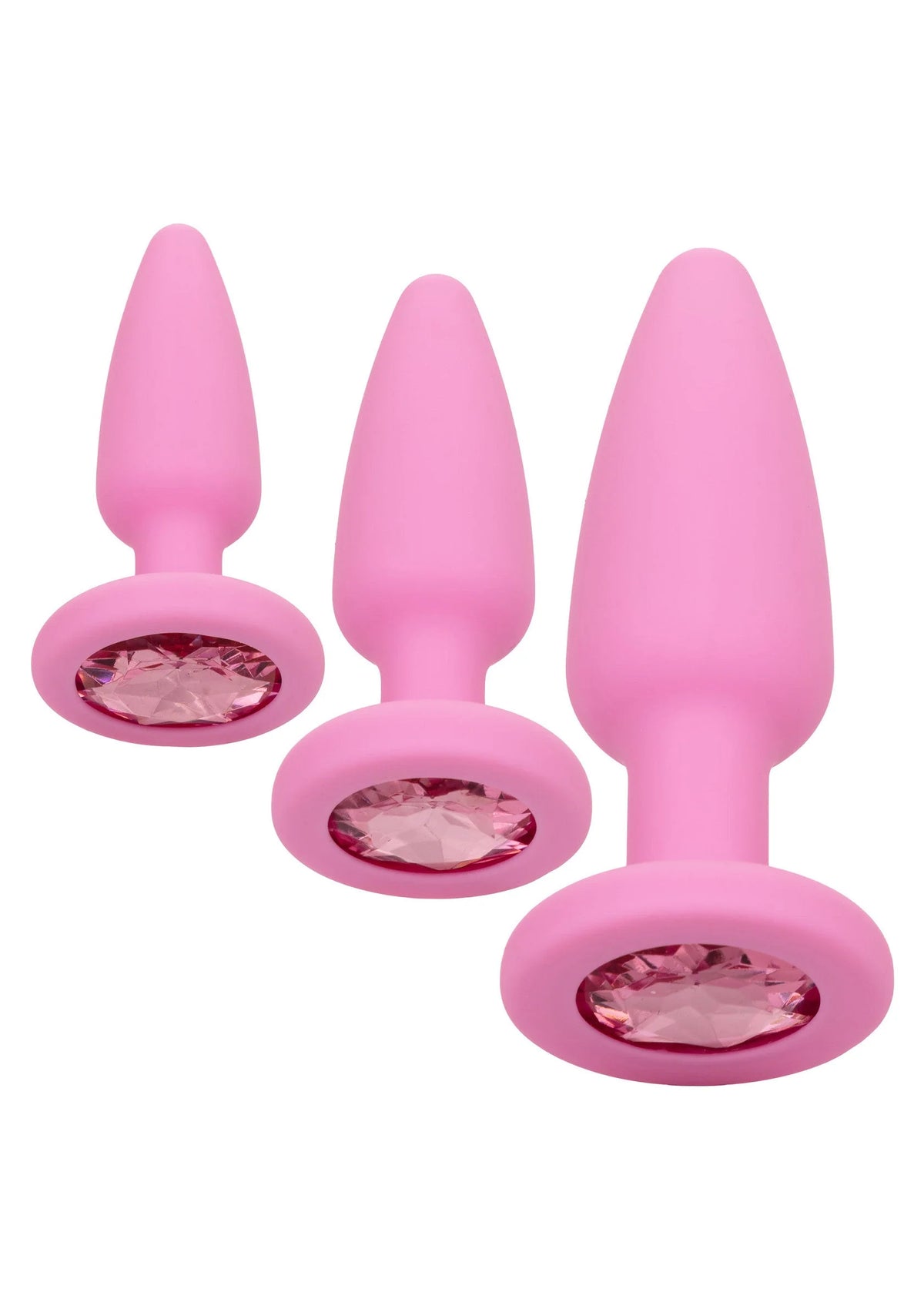 Bestel: Crystal Booty Kit buttplugs by CalExotics First Time - bij Happytoys: de erotische sex webshop | liever Happy dan Easy ⭐⭐⭐⭐⭐ - Roze - 12016 - PINK