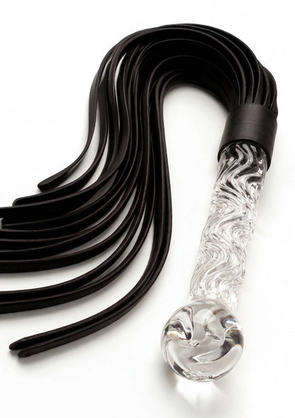Beste vandaag nog: Crystal Leather Whip - bij Happytoys Sexshop: online sex shop for Feeling Happy & Easy 😊 - Default Title - 10624 - CLEAR