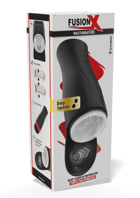Deep Squeeze Nutbuster Triple Masturbator by Hidden Desire - Happytoys Sexshop: online sex shop for Feeling Happy & Easy 😊 - Discreet geleverd