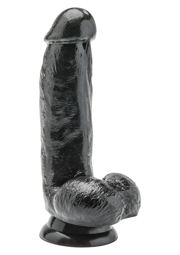 Dildo PVC 15 cm Black by ToyJoy - Happytoys Sexshop: online sex shop for Feeling Happy & Easy 😊 - Discreet geleverd