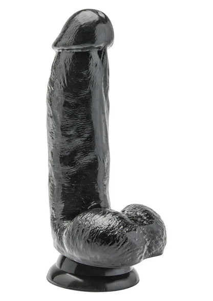 Dildo PVC 15 cm Black by ToyJoy - Happytoys Sexshop: online sex shop for Feeling Happy & Easy 😊 - Discreet geleverd