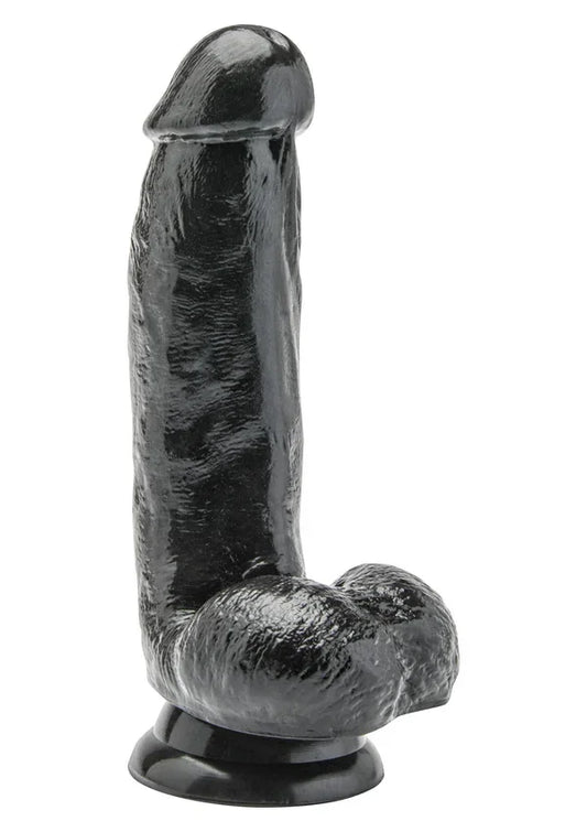 Dildo PVC 15 cm Black by ToyJoy - Happytoys Sexshop: online sex shop for Feeling Happy & Easy 😊 - Discreet geleverd