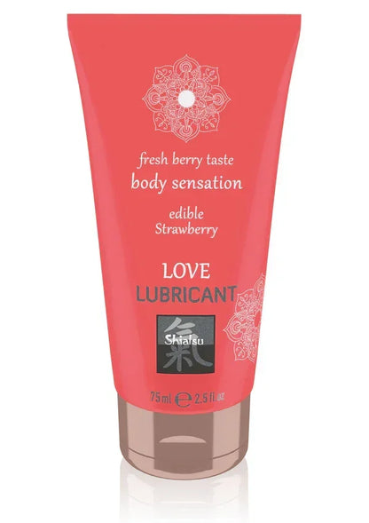 Eetbare glijgel in rode tube, aardbei, 75 ml