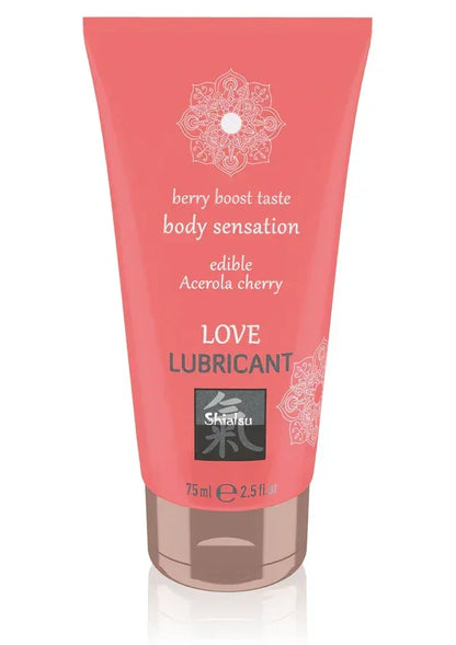 Eetbare glijgel 75 ml met kersaroma in rode tube