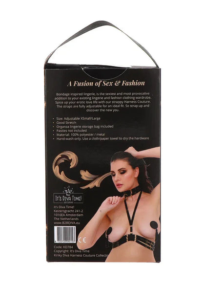 Halter Harness Plus O-Ring Collar by Kinky Diva - Happytoys Sexshop: online sex shop for Feeling Happy & Easy 😊 - Discreet geleverd