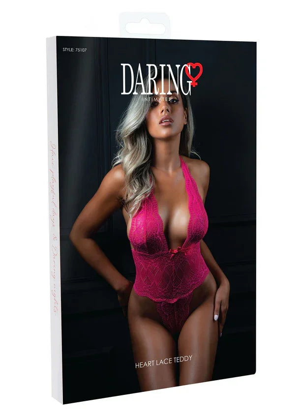 Heart Lace Teddy by Daring Intimates - Happytoys Sexshop: online sex shop for Feeling Happy & Easy 😊 - Discreet geleverd
