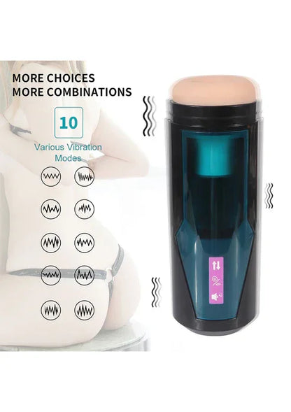 Hismith KlicLok Vibrating Stroker by HiSmith - Happytoys Sexshop: online sex shop for Feeling Happy & Easy 😊 - Discreet geleverd