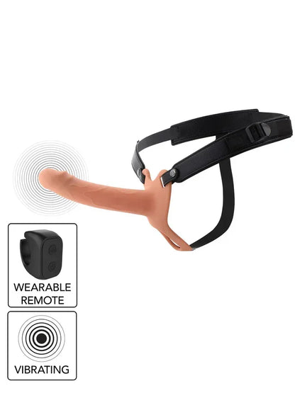 Hollow Penis Strapon Vibrating 18cm Black by Hidden Desire - Happytoys Sexshop: online sex shop for Feeling Happy & Easy 😊 - Discreet geleverd