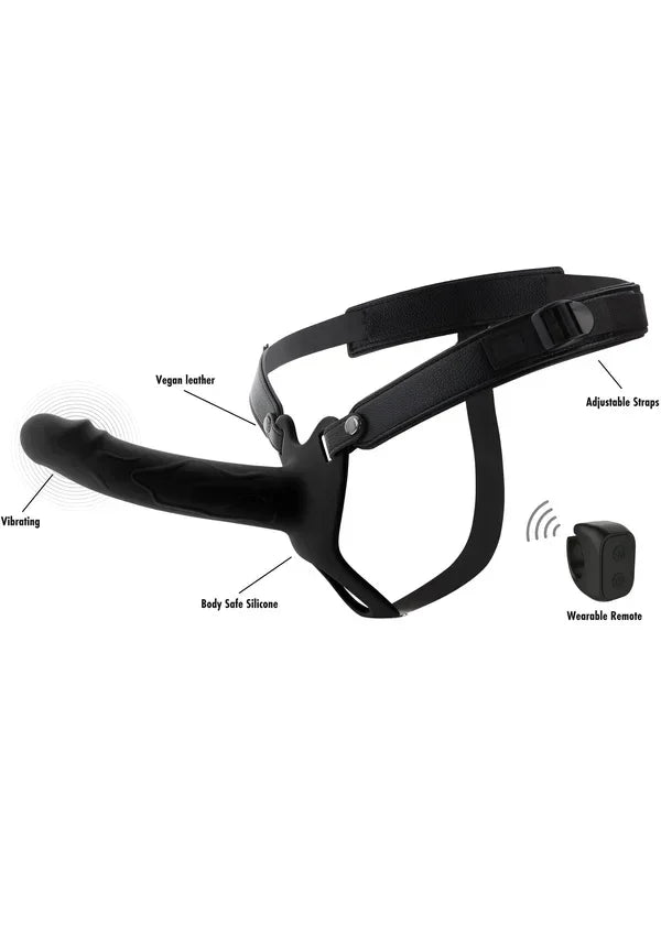 Hollow Penis Strapon Vibrating 18cm Black by Hidden Desire - Happytoys Sexshop: online sex shop for Feeling Happy & Easy 😊 - Discreet geleverd