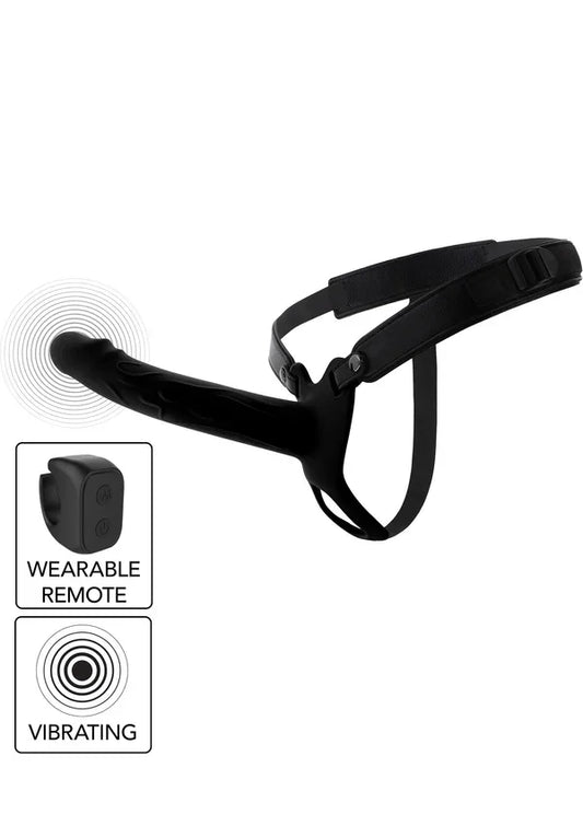 Hollow Penis Strapon Vibrating 20cm Black by Hidden Desire - Happytoys Sexshop: online sex shop for Feeling Happy & Easy 😊 - Discreet geleverd