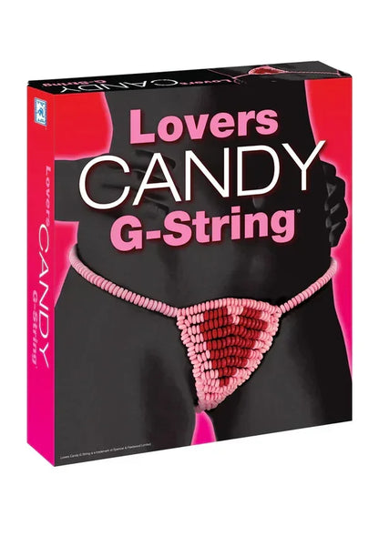Zwarte G-string met roze bies en driehoekige voorkant