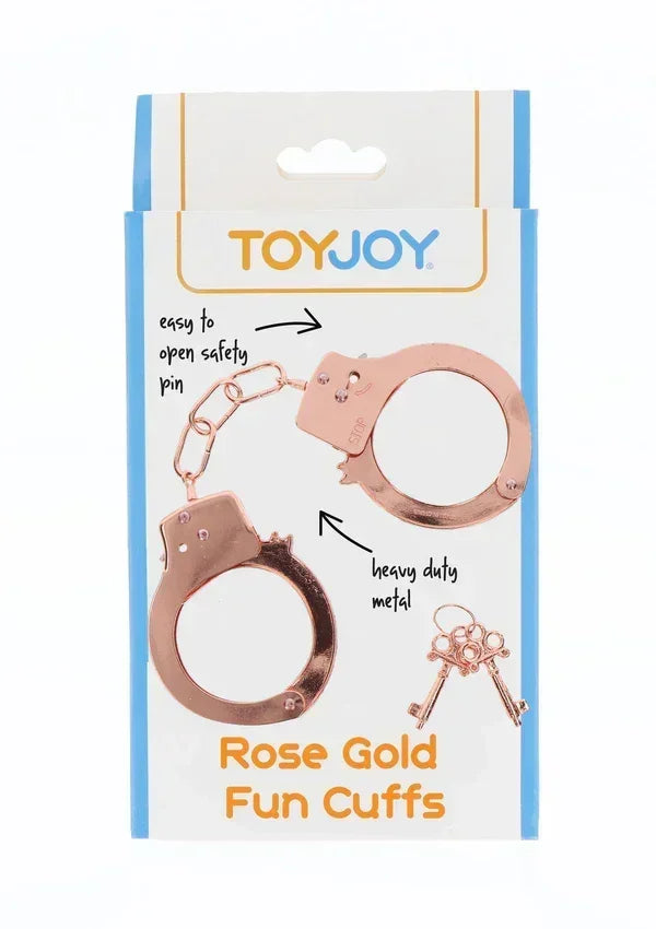 Metal Handcuffs Rose Gold by ToyJoy - Happytoys Sexshop: online sex shop for Feeling Happy & Easy 😊 - Discreet geleverd