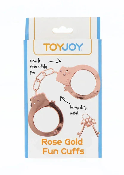 Metal Handcuffs Rose Gold by ToyJoy - Happytoys Sexshop: online sex shop for Feeling Happy & Easy 😊 - Discreet geleverd
