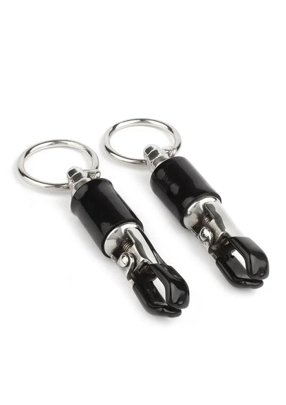♀ Mr. Steel Barrel Tit Clamps With Ring - Happytoys Sexshop: online sex shop for Feeling Happy & Easy 😊 - Discreet geleverd
