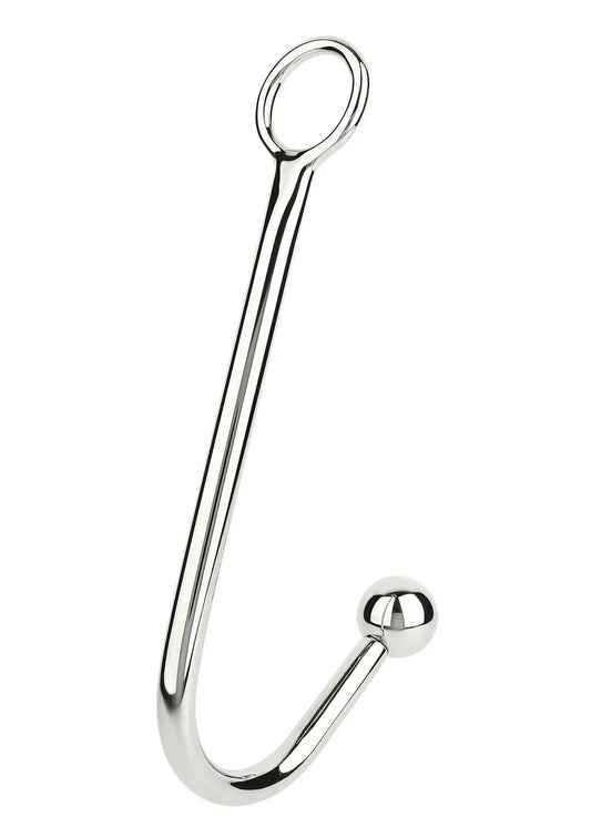 RVS U-vormige staaf met ronde ring en bolvormige knop, glanzend