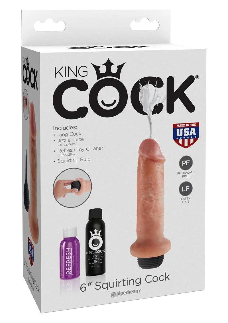 Pipedream King Cock Squirting Cock 6' - Happytoys Sexshop: online sex shop for Feeling Happy & Easy 😊 - Discreet geleverd