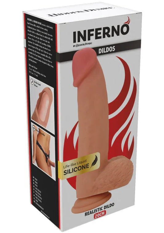 Realistic Dildo Liquid Silicone 20 cm by Hidden Desire - Happytoys Sexshop: online sex shop for Feeling Happy & Easy 😊 - Discreet geleverd