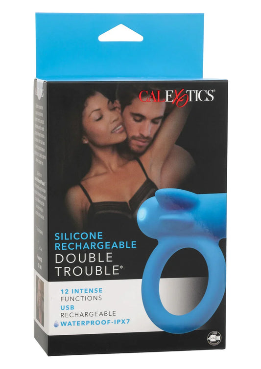 Rechargeable Double Trouble by CalExotics - Happytoys Sexshop: online sex shop for Feeling Happy & Easy 😊 - Discreet geleverd