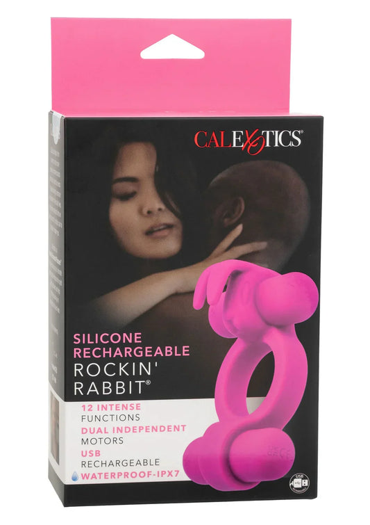 Rechargeable Rockin Rabbit by CalExotics - Happytoys Sexshop: online sex shop for Feeling Happy & Easy 😊 - Discreet geleverd