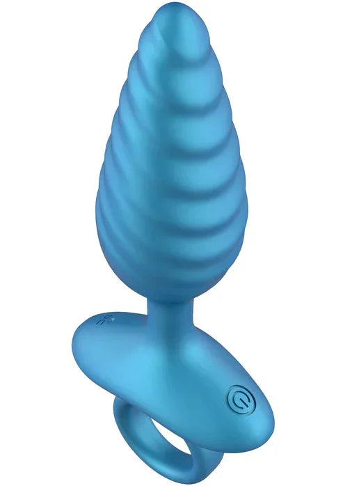 Ribbed Anal Plug Vibrating + Remote by Playhouse