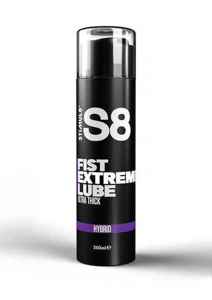 S8 Fist Extreme lube, 200 ml: zwarte fles met transparante dop en paarse band