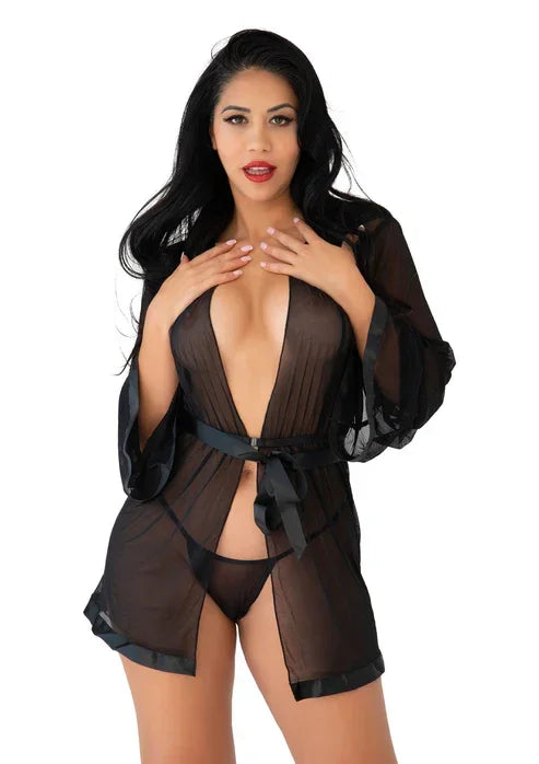 Sheer Kimono and String by Daring Intimates - Happytoys Sexshop: online sex shop for Feeling Happy & Easy 😊 - Discreet geleverd