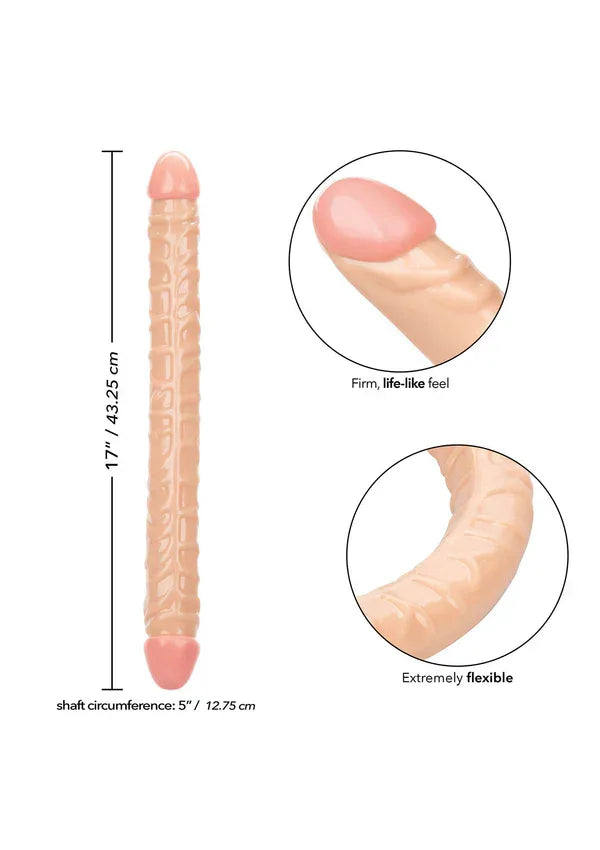 Size Queen Double Dong Skink 17 inch by CalExotics - Happytoys Sexshop: online sex shop for Feeling Happy & Easy 😊 - Discreet geleverd