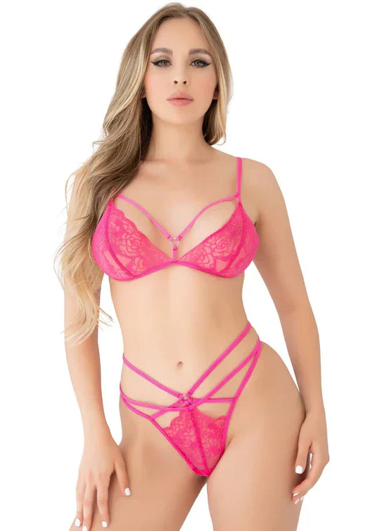 Strappy lace bra set by Daring Intimates - Happytoys Sexshop: online sex shop for Feeling Happy & Easy 😊 - Discreet geleverd