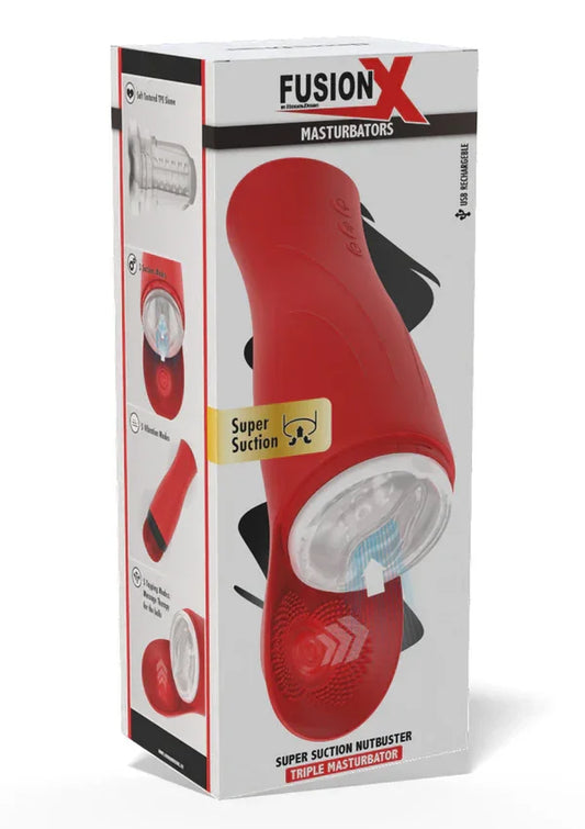 Super Suction Nutbuster Triple Masturbator by Hidden Desire - Happytoys Sexshop: online sex shop for Feeling Happy & Easy 😊 - Discreet geleverd