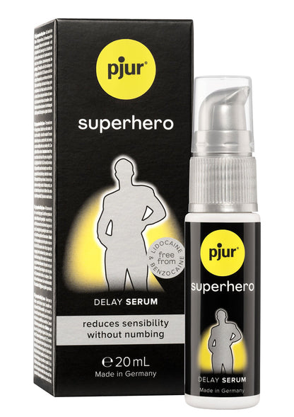 Superhero_Delay_Serum_20_ml_by_Pjur | bestel discreet online bij Happytoys, de erotische webshop geleid door een vrouw.