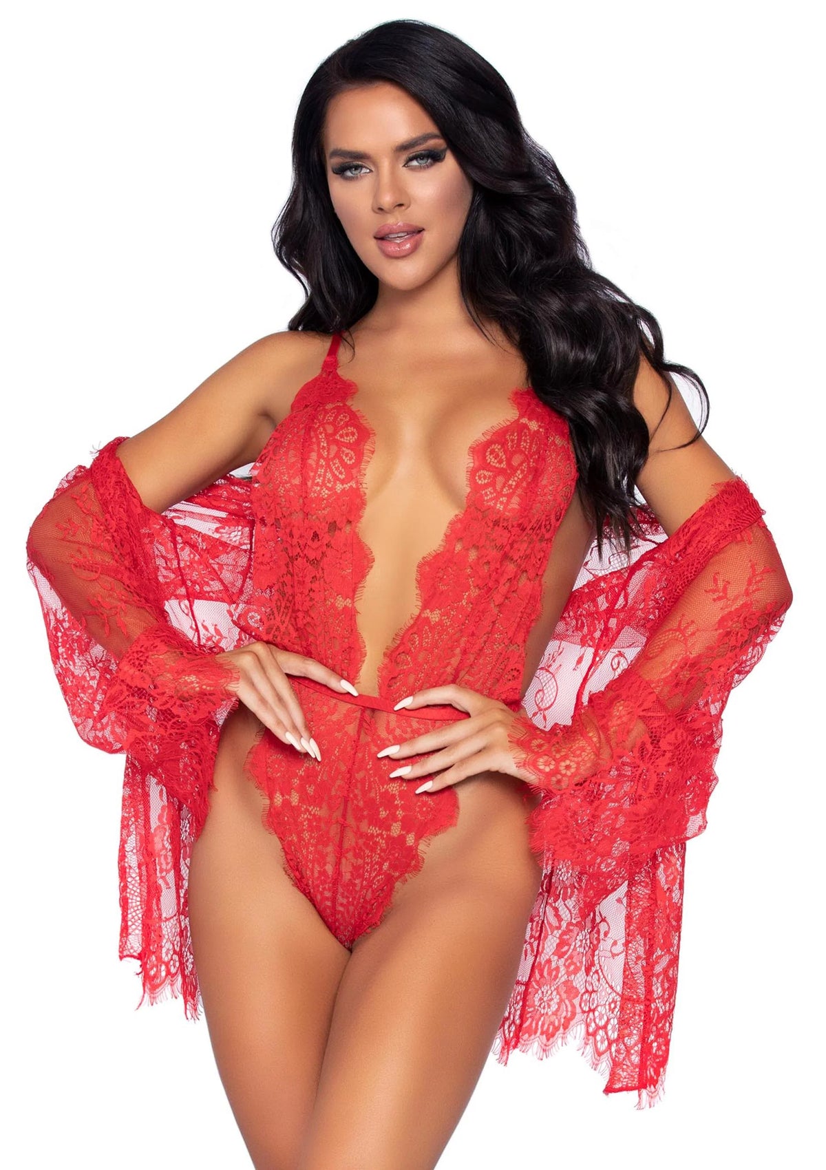 Beste vandaag nog: Teddy with Cheeky Thong and Lace Robe - bij Happytoys Sexshop: online sex shop for Feeling Happy & Easy 😊