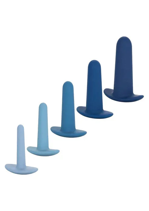 Blauwe anale dilatoren (plugvorm), trainingsset met meerdere maten