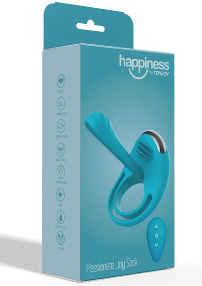 ToyJoy C-ring joystick-afstandsbediening in blauwe verpakking