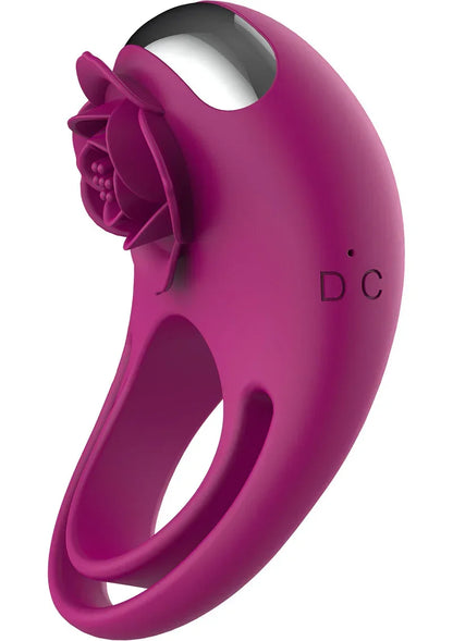 Magenta C-ring afstandsbediening met rozenkop, ronde opening en metalen top