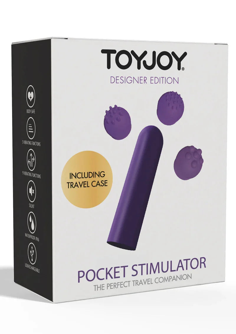 Designer Edition Pocket Vibrator Purple by Toyjoy - Happytoys Sexshop: online sex shop for Feeling Happy & Easy 😊 - Discreet geleverd