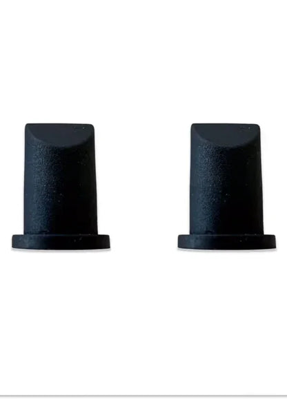 Set van twee zwarte, kegelvormige siliconen nippels voor vacuümcap
