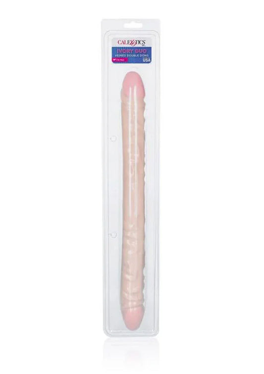 Veined Double Dong 18 inch Light Skin Tone by CalExotics - Happytoys Sexshop: online sex shop for Feeling Happy & Easy 😊 - Discreet geleverd