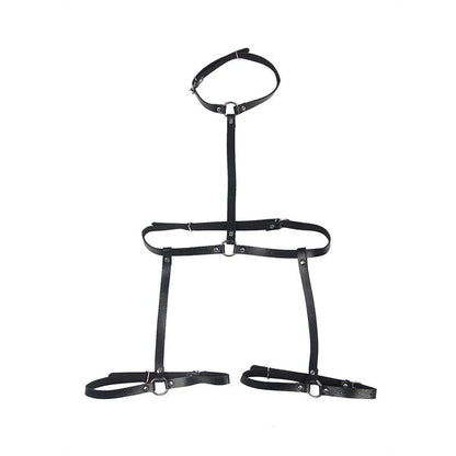 SUBBLIME - LEATHER BODY HARNESS BLACK ONE SIZE - Happytoys Sexshop: online sex shop for Feeling Happy & Easy 😊 - Discreet geleverd