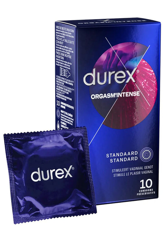 Bestel: Orgasm Intense 6 x 10 condoms by Durex - bij Happytoys: de erotische sex webshop | liever Happy dan Easy ⭐⭐⭐⭐⭐